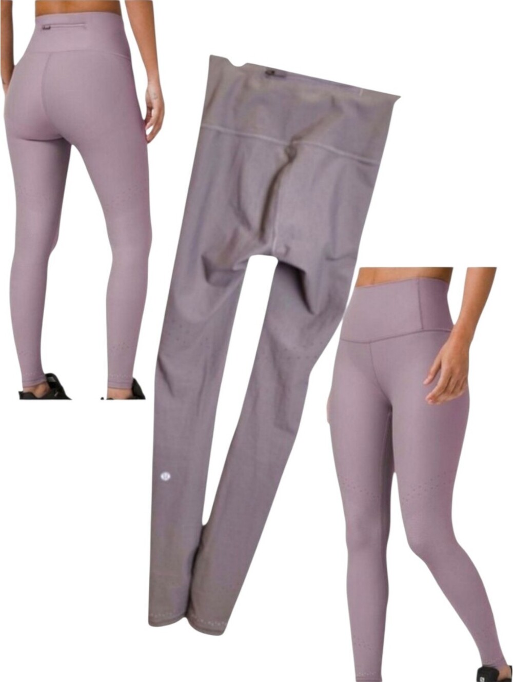 Lululemon Womens Zoned In Tight 27 Lunar Rock HR Reflective Running Leggings 2